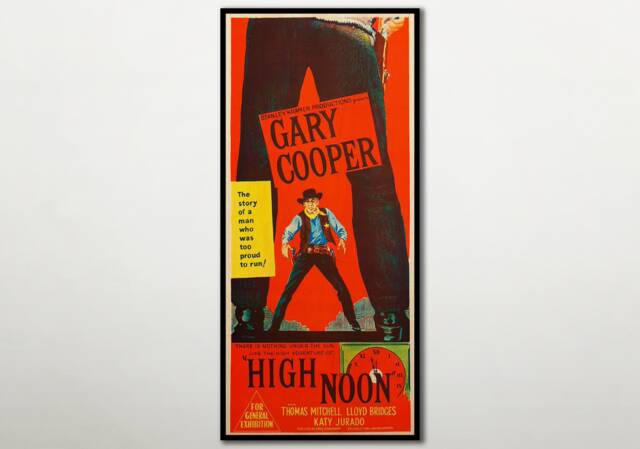 High Noon High Quality American Western Movie Wood Poster, Large Wall Art Prints, Birthday Anniversary Gift For Men & Women - image 1