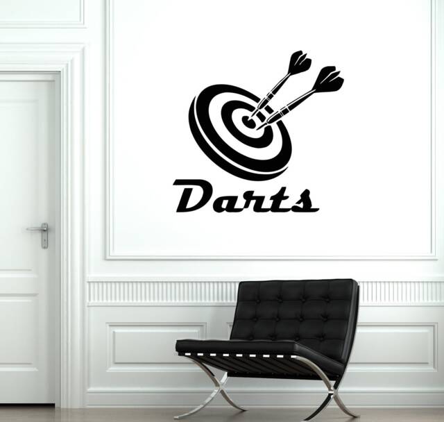Darts Game Vinyl Wall Decal Cool Guaranteed Quality Decor Man Cave Stickers Mural - #2030Di - image 1
