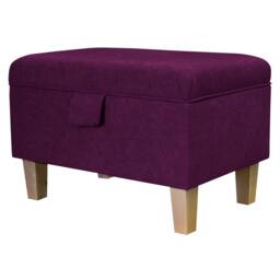 Handmade Purple Storage Ottoman - Luxury Upholstery Fabric Bespoke British Made
