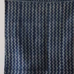 Handmade Indigo Dhurrie Rug 3x5 Handwoven Indian Cotton Rug - thumbnail 3