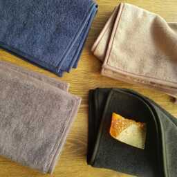 Black Bathroom Towels - Italian Terry Custom Sizes & Embroidery - thumbnail 2