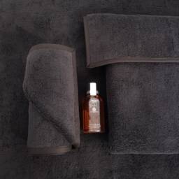 Black Bathroom Towels - Italian Terry Custom Sizes & Embroidery - thumbnail 3