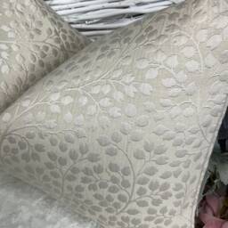 "Country Farmhouse Cushion Cover John Lewis & Partners Eversley Fabric, Leaf Trails Buds/ Ivory Champagne, Handmade - Size 12"" X 20" - thumbnail 2