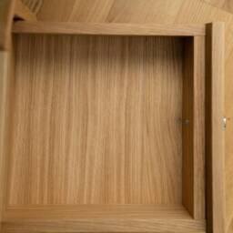 Solid Oak Nightstand, Midcentury Bedside Table With Soft Closing Drawer - thumbnail 4