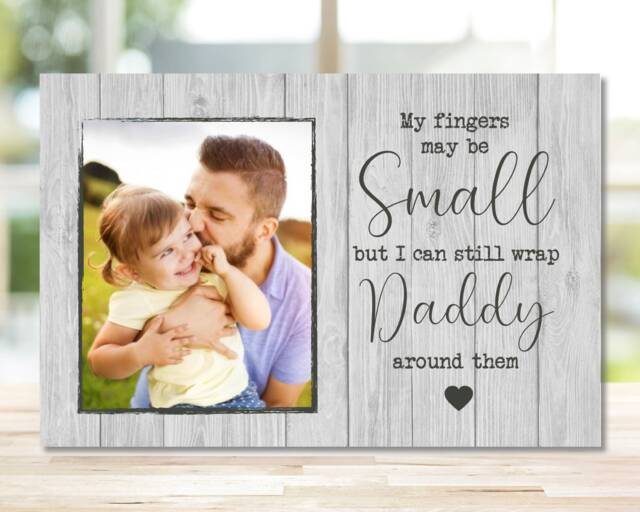 Gift For Dad, Father's Day Gift, First Fathers Day, Daddy Photo New Dad Custom Frame, Fingers Small - image 1