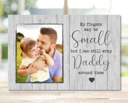 Gift For Dad, Father's Day Gift, First Fathers Day, Daddy Photo New Dad Custom Frame, Fingers Small