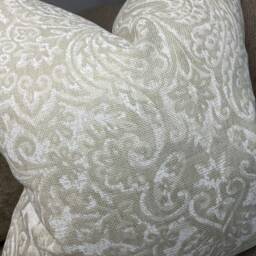Harlequin Aureilia Cushion Cover Sandstone/ Chalk, Linen Timeless Printed Design Double Sided, Handmade in Uk, Home Decor - thumbnail 4