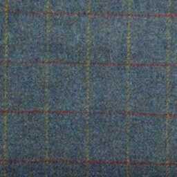 Handmade Leather & Harris Tweed Wingback Chair - Queen Anne Fireside Vintage British Armchair UK Made Furniture - thumbnail 4
