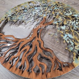 Tree Of Life - Metal Wall Art Copper Brass Verdigris Patina Subtle Timeless Humdinger Designs - thumbnail 3