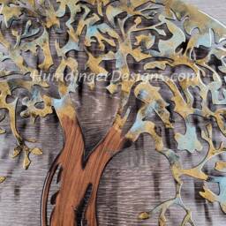 Tree Of Life - Metal Wall Art Copper Brass Verdigris Patina Subtle Timeless Humdinger Designs - thumbnail 4