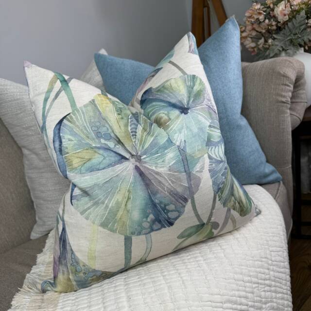 Decorative Cushion Cover, Pillow Cover -Voyage Maison Fabric, Made in UK Double Sided, Countryside Home Floral - image 1