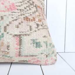 Kilim Lumbar Pillow Cover - 12x24 Inch Vintage Turkish Home Decor - thumbnail 2