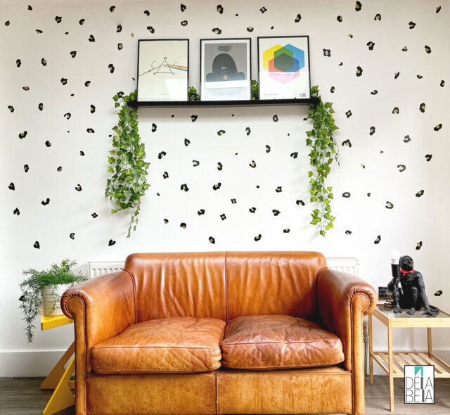 Jaguar Leopard Animal Print Wall Stickers Black Gold Dots For Teenagers Girls Bedroom Decals Spots Living Room And - image 1