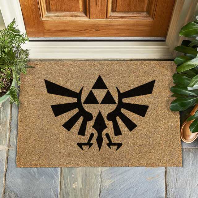 Royal Crest Zelda Welcome Doormat - Triforce Symbol Door Mat Breath Of ...