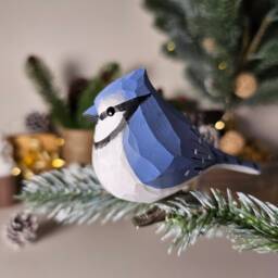 Handcrafted Clip-On Bird Ornament Vibrant Christmas Tree Decoration - thumbnail 3