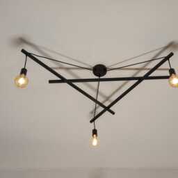 Asterisme Pendant Light 3 Bulbs Matte Black Industrial Pendant Modern Contemporary Design Fixture - thumbnail 3