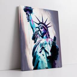 statue Of Liberty New York Usa Abstract America Modern Painting Wall Art, Framed Canvas Poster Print, Home/Office Room Decor, Gifts - thumbnail 2