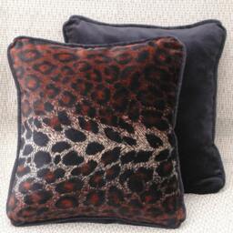 Animal Print Pillows, Throw Pillow Sets, Small Accent Toss Velvet Pillows With Trim, Safari Room Decor - thumbnail 3