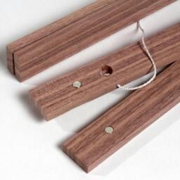 Poster Strip Din A3 - 29.7 cm Walnut - Din A0, A1, A2, A3, A4, A5, A6 Magnetic Gift With Magnets Wooden Frame Picture - thumbnail 2