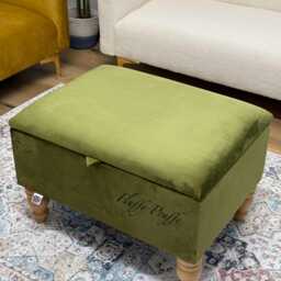 Eleanor Storage Ottoman Footstool Coffee Table Pouffe Bench Chesterfield Style - thumbnail 2
