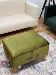 Eleanor Storage Ottoman Footstool Coffee Table Pouffe Bench Chesterfield Style - thumbnail 1