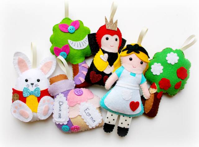 Alice in Wonderland Felt Garland Storybook Nursery Decor - image 1