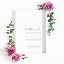 When You Are Old Print - William Butler Yeats Poem Romantic Wall Art Wedding Or Anniversary Gift Unframed