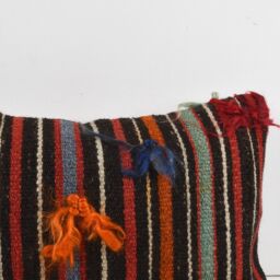 Handwoven Kilim Lumbar Pillow Cover Turkish Bohemian Cushion - 12x24 - thumbnail 3
