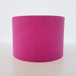 Pink Oval Lampshade in Velvet With Gold Lining - thumbnail 3