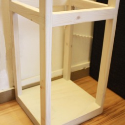 White Floor Lamp, Wooden Wood Lamp & Rice Paper, Transformable Oriental Style - thumbnail 4