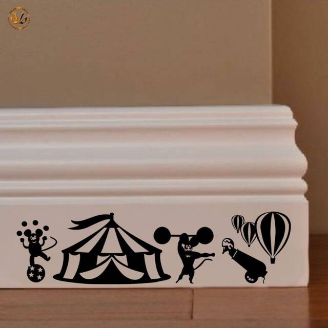 Topini Family Wall Stickers The Black PVC Circus Discounted 1 Kit Various Pieces Measures cm 8x30 Sticker Mouse - image 1
