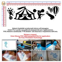 Topini Family Wall Stickers The Black PVC Circus Discounted 1 Kit Various Pieces Measures cm 8x30 Sticker Mouse - thumbnail 2