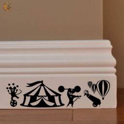 Topini Family Wall Stickers The Black PVC Circus Discounted 1 Kit Various Pieces Measures cm 8x30 Sticker Mouse