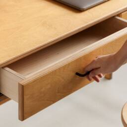 Mid-Century Modern Desk With Bookcase Shelves - Custom Handmade Furniture - thumbnail 3