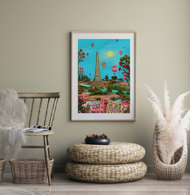 Summer in Paris Print - France Poster A5/A4 A3 A2 A1 - image 1