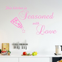 Vwaq This Kitchen Is Seasoned With Love Vinyl Wall Decal Dining Room Decoration Stickers - thumbnail 2