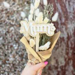 Personalised Wooden Plant Pick - Custom Name Flower Gift Tag - thumbnail 3