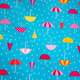 Colourful Umbrellas Handmade Fitted Cotton Cot Or Toddler Bed Sheet - thumbnail 3