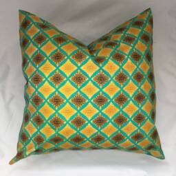 African Print Pillow, Pillow Cover, Ethnic Decor, Print Ankara Design, Africa Pillow, Cushion, 18x18 - thumbnail 2