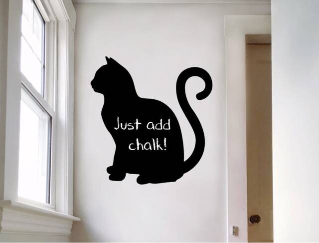 Cat Blackboard Wall Sticker, Stickers, Chalkboard Decals, Stickers - image 1