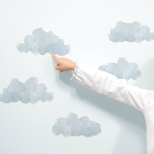 Small Clouds - Fabric Wall Decal Nursery Daydreams Mej - image 1
