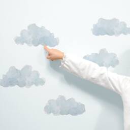 Small Clouds - Fabric Wall Decal Nursery Daydreams Mej - thumbnail 1