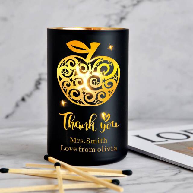 Personalised Candle Orange Blossom Jasmine Amber Teacher Gifts Thank You Gift From Students Up To 40 Hours Burn Time Memorial - image 1