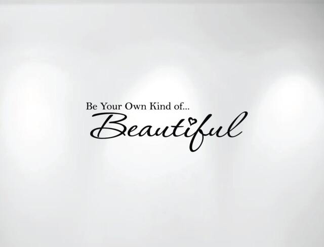 "Be Your Own Kind Of Beautiful Vinyl Wall Decal - 60"" Wide X 18.5" - image 1