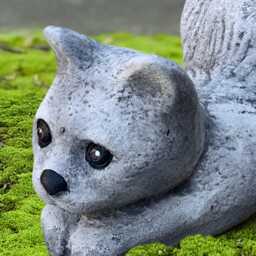 Unique Kitty Statue Concrete Playful Cat Sculpture Cement Kitten Decoration Stone Pet Figurine Garden Ornament Kitty Lover Gift Handmade Art - thumbnail 4