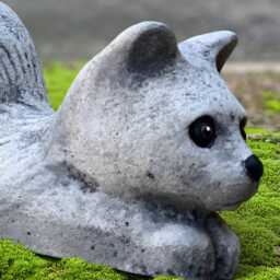 Unique Kitty Statue Concrete Playful Cat Sculpture Cement Kitten Decoration Stone Pet Figurine Garden Ornament Kitty Lover Gift Handmade Art - thumbnail 2