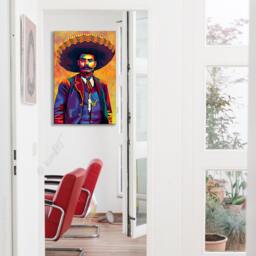 Wall Art - in Memory Of Emiliano Zapata Personalized Gift Art Print Pop Home Wall Decor Canvas For Her Him - thumbnail 2