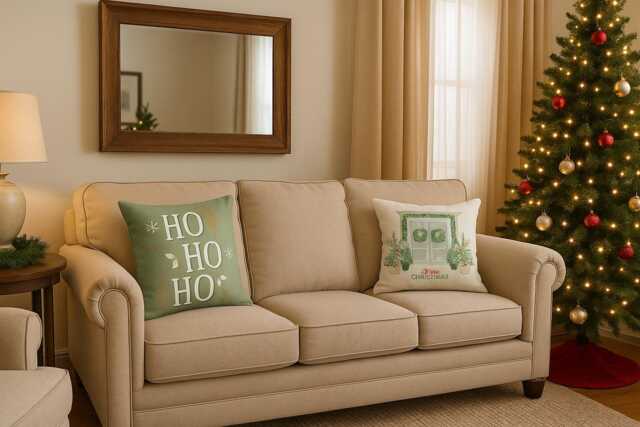 New Designs Christmas Cushion - Festive Decorative Scatter For Holiday Cheer - 43x43cm - image 1