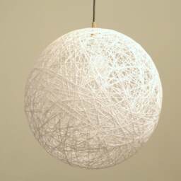 Modern Sphere Pendant Light Handmade Cotton Yarn Lamp - 25cm-10 - thumbnail 2
