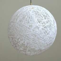 Modern Sphere Pendant Light Handmade Cotton Yarn Lamp - 25cm-10 - thumbnail 3